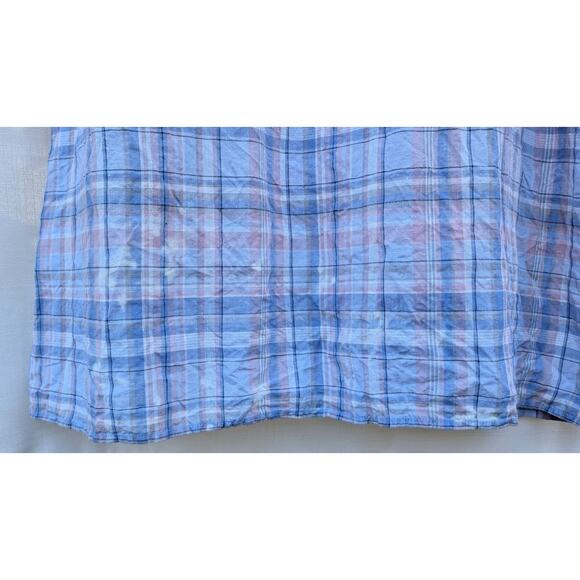 J.Jill Love Linen Womens Plaid Maxi Dress Medium Blue V-Neck Sleeveless Flaw - Picture 6 of 9